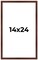 Classic Modern Brown Picture Frame - UV Acrylic, Foam Board Backing, Hanging Hardware